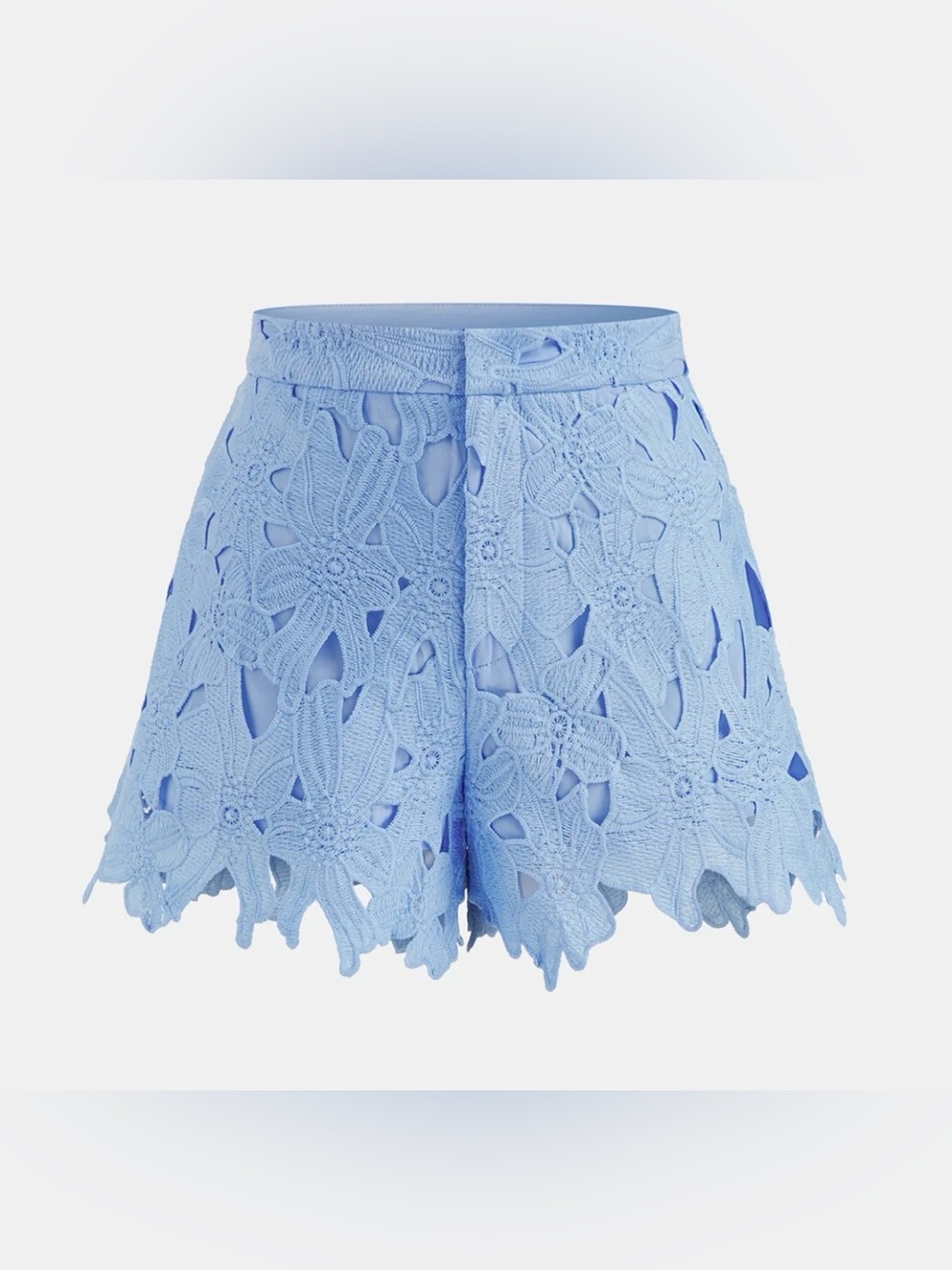 NWT Commense Light Blue Crochet Lace Women's Shorts & Top Set - Picture 5 of 16